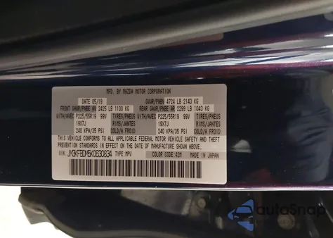 2019 Mazda Cx-5 Grand Touring z USA, uszkodzony, nr VIN JM3KFBDM5K0630834